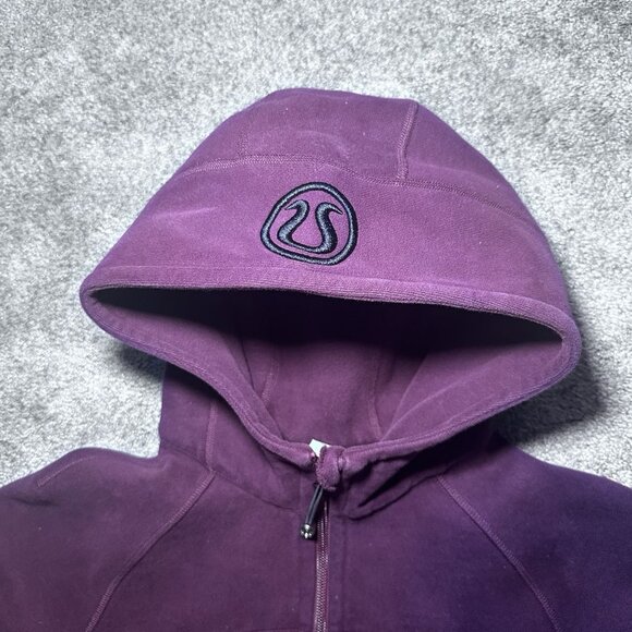 Lululemon Scuba Hoodie Women’s Size 8 Burgundy Full Zip - Picture 2 of 8